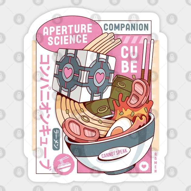 Science Cube Ramen Sticker by Lagelantee